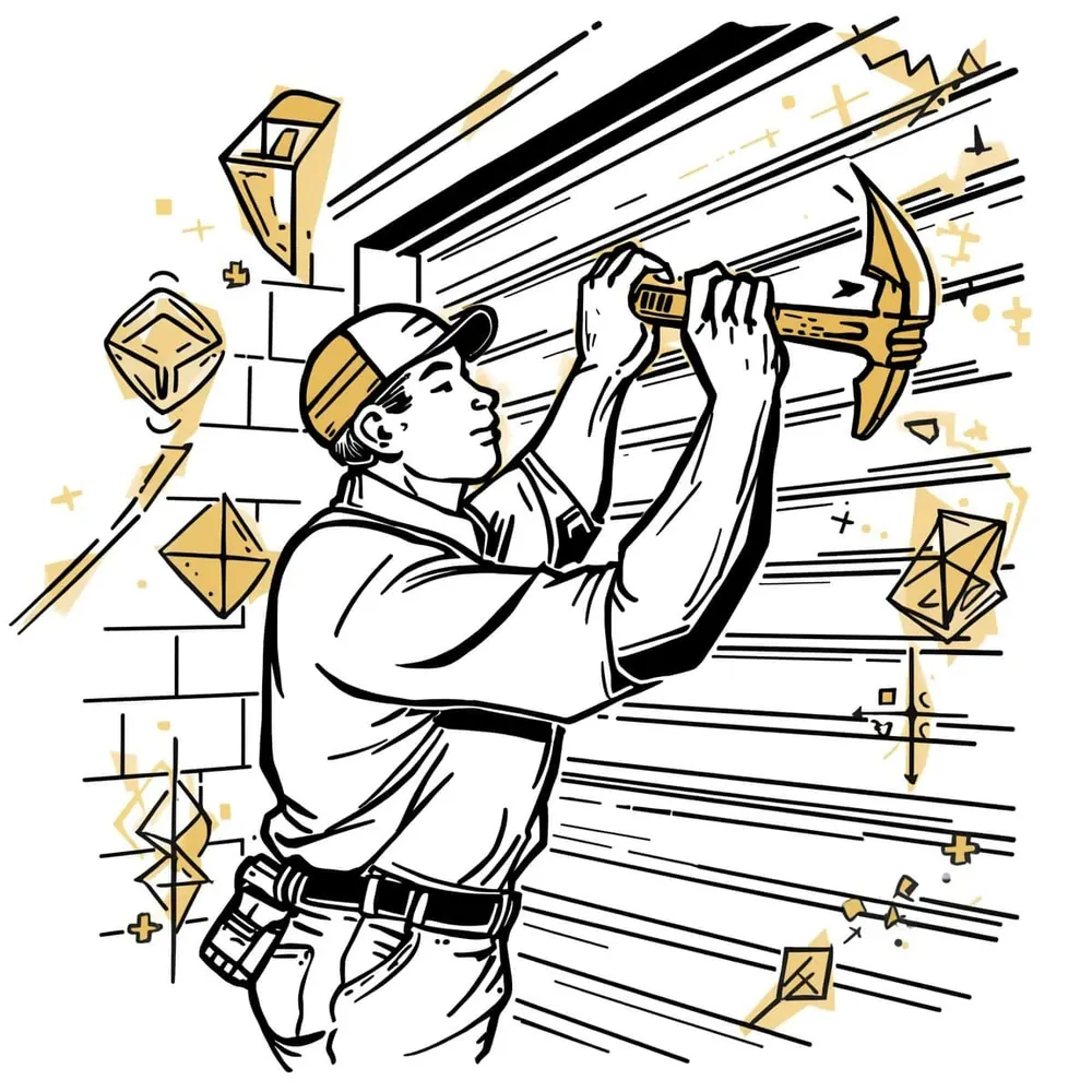 Licensed Northbridge technician installing a new torsion spring on a residential garage door in Greater Seattle